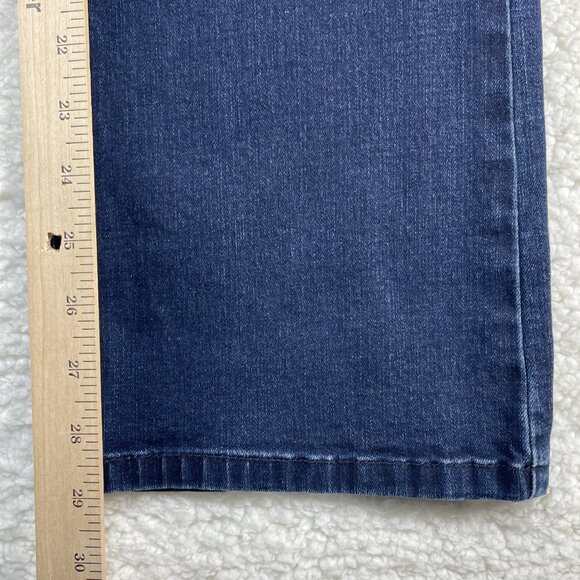 Chicos 00 Jeans Womens US Sz 2 Blue So Slimming Flared Mid Rise Dark Wash 27x29 - Picture 5 of 10